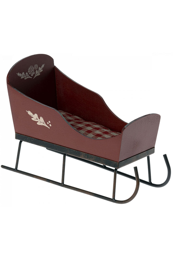 Maileg - Sleigh, Mini - Red