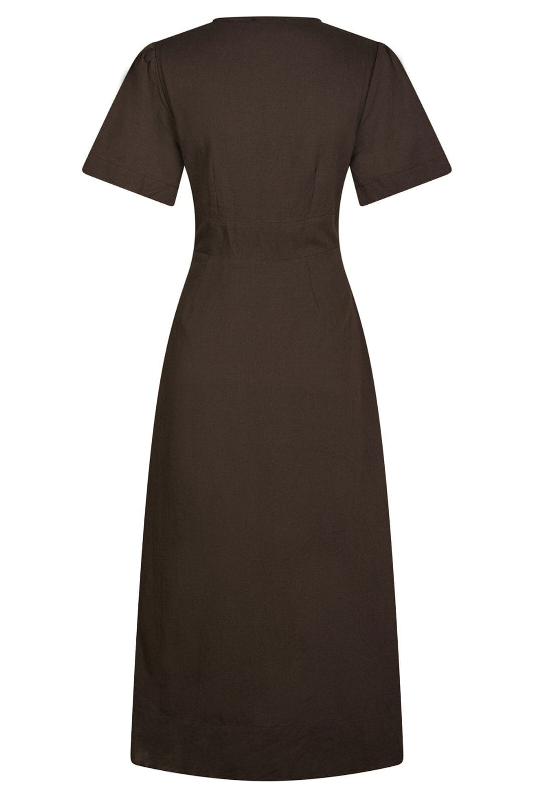 Forudbestilling - Neo Noir - Ilsie Linen Dress 166101 - 676 - Dark Brown
