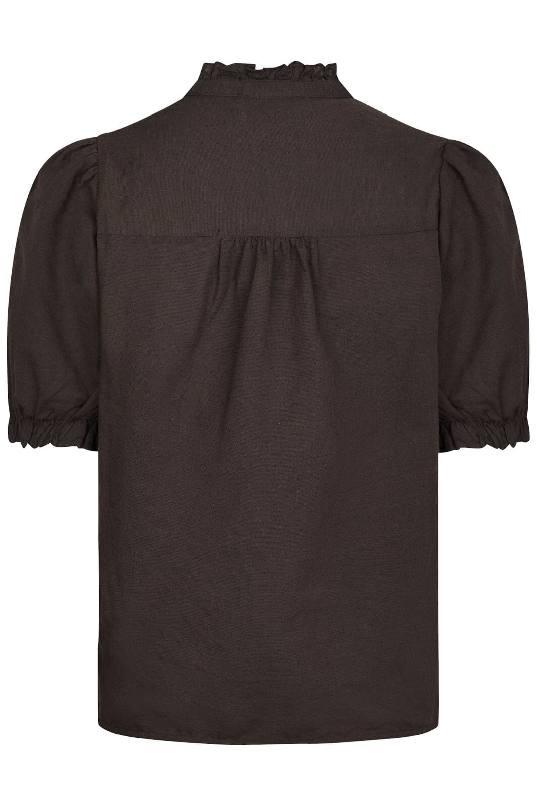 Neo Noir - Odesa Linen Blouse 160264 - 676 - Dark Brown