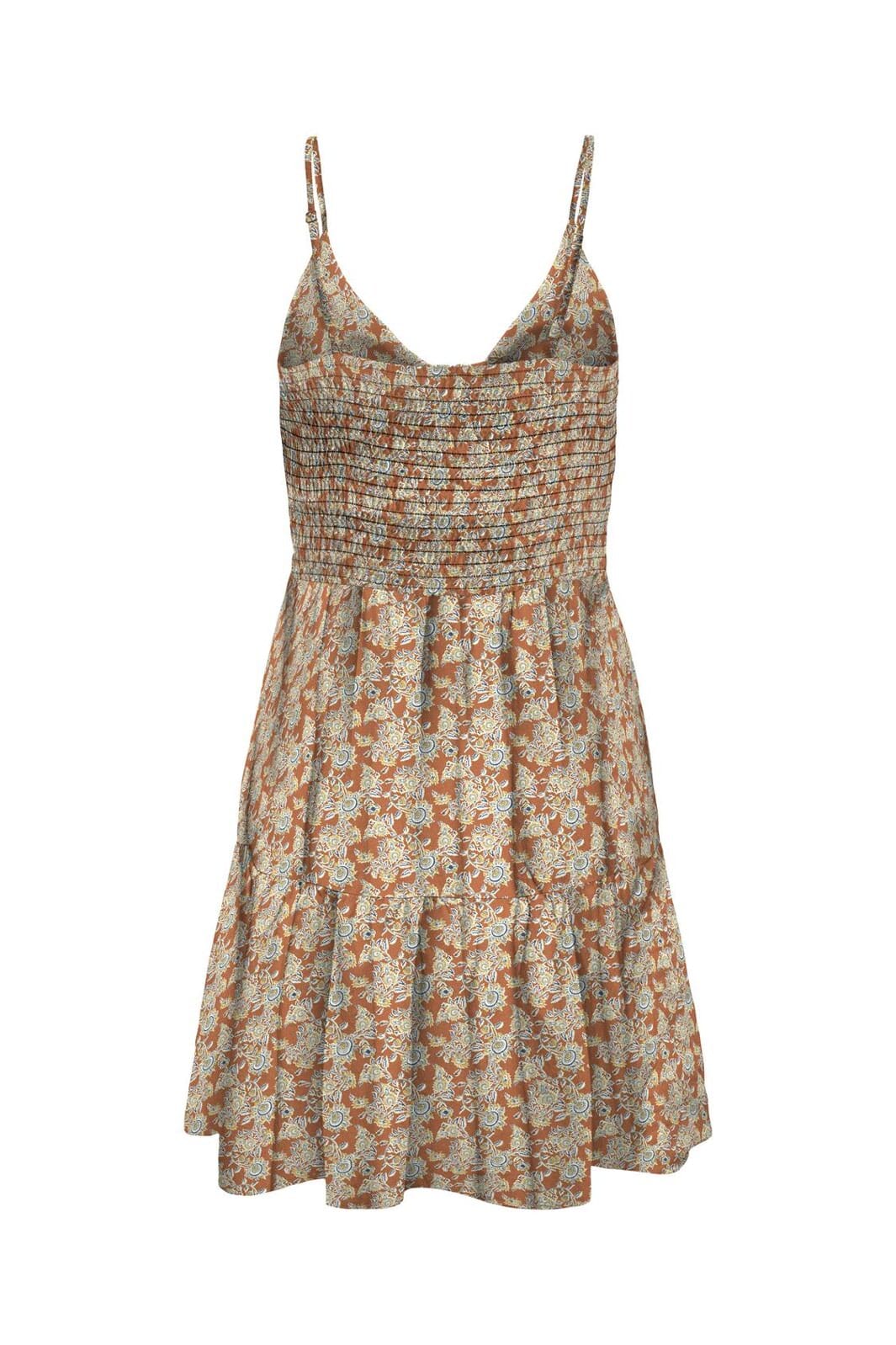 Only - Onljennie S/L Knot Short Dress Ox - 4948116 Apricot Orange Flowers