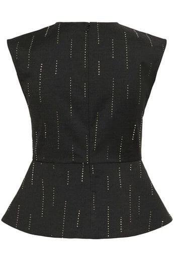 Gestuz - Gzadira Peplum Top 10910709 - 100494 - Dark Grey Melange Bluser 