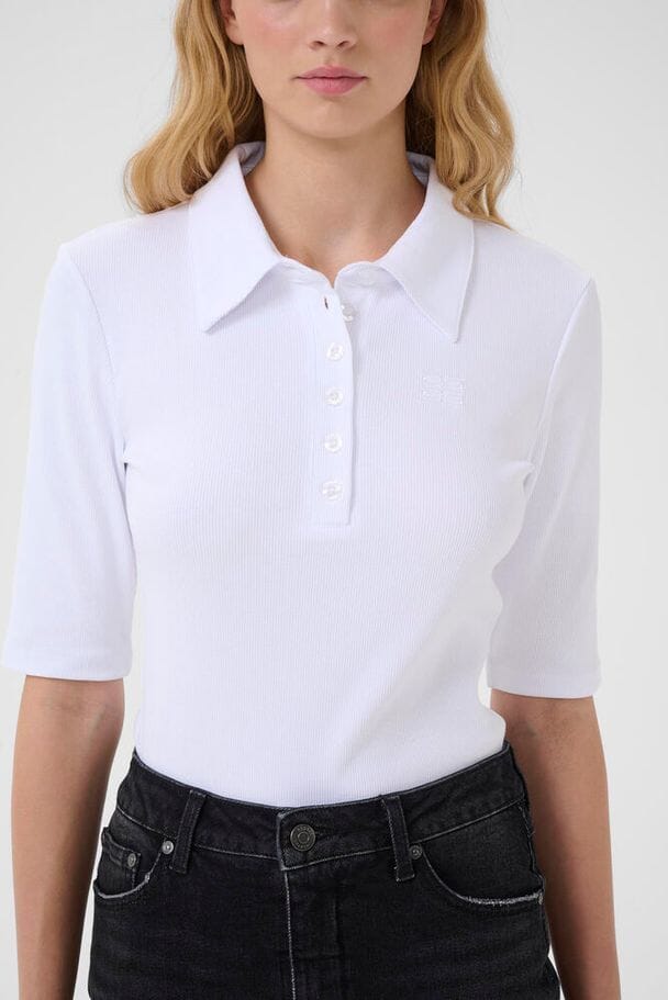 Gestuz - Gzdrew Polo Top 10910952 - 110601 - Bright White Toppe 