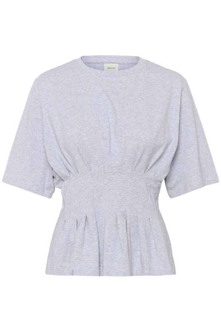 Gestuz - Gzinez Tee 10910147 - 108958 - Ultra Light Grey Mélange Bluser 