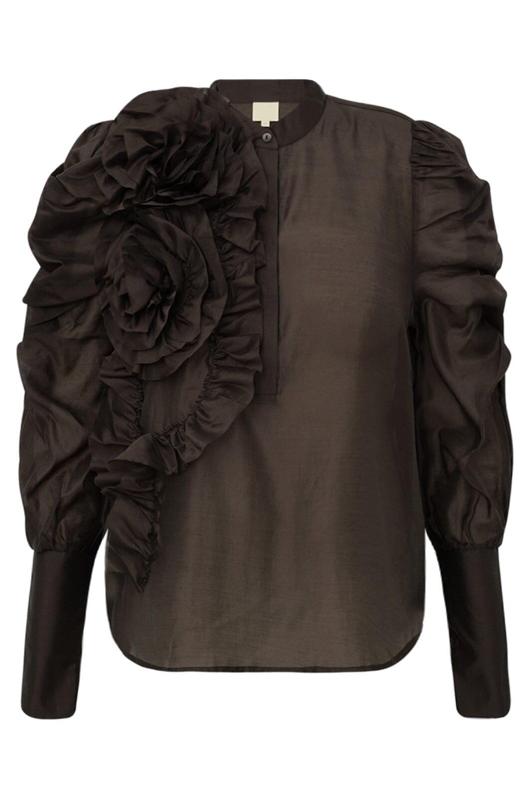 Gossia - Devinego Blouse G2846 - Coffee Bluser 