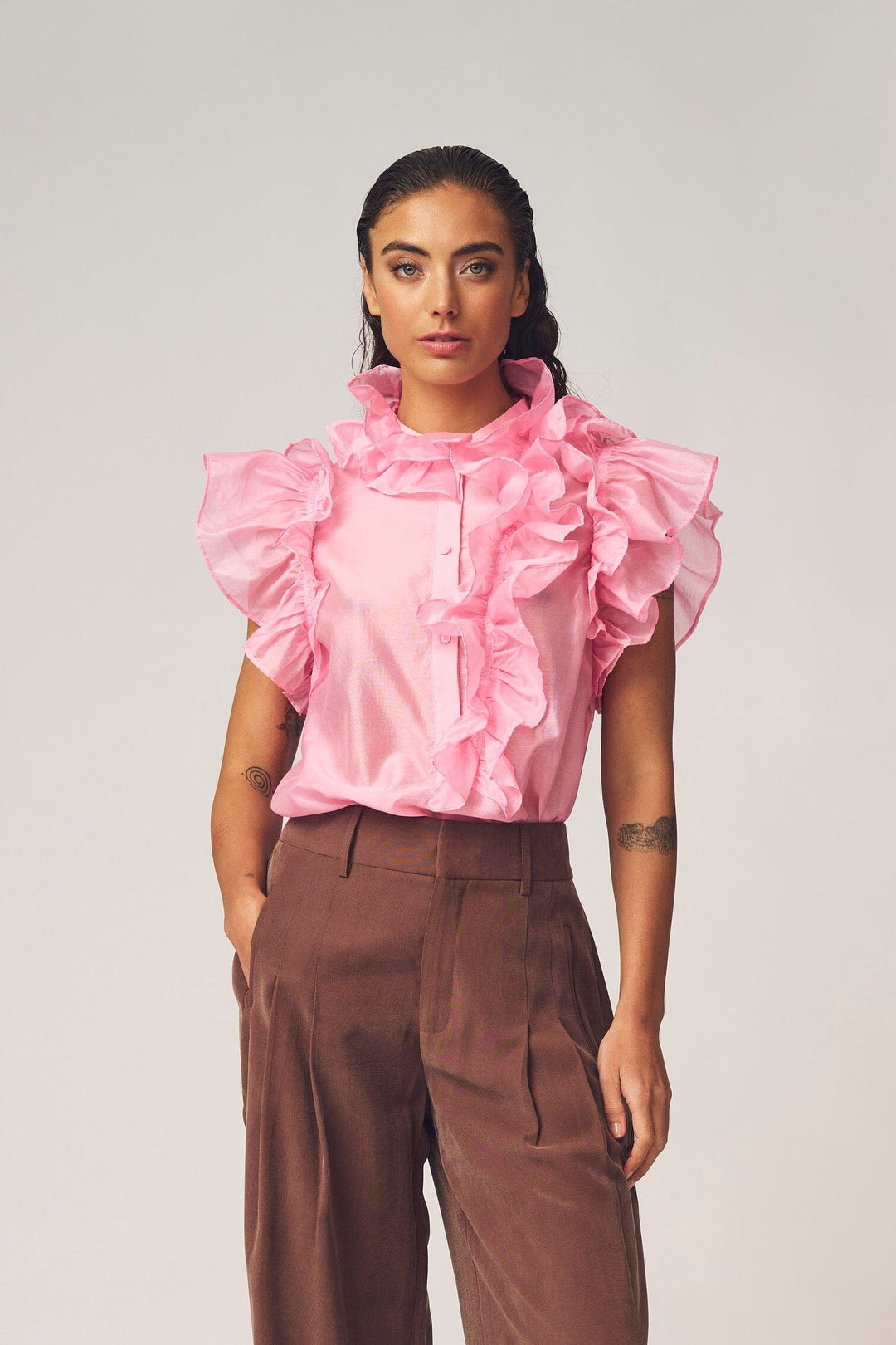 Gossia - Emblago Blouse G3160 - Bubblegum Bluser 