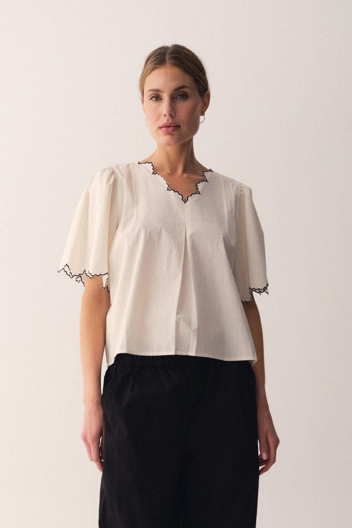 Gossia - Gittgo Blouse G2863 - Creme Bluser 