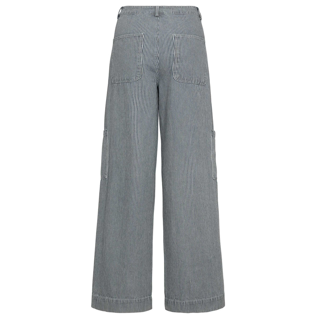 Gossia - Rosanngo Pants G2826 - Off-White Blue Striped Bukser 