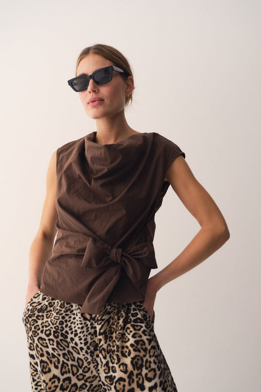Gossia - Sagarago Blouse G2806 - Coffee Bluser 