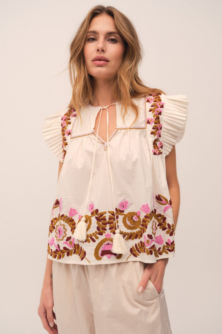 Gossia - Zarinago Blouse G2867 - Off-White Bluser 