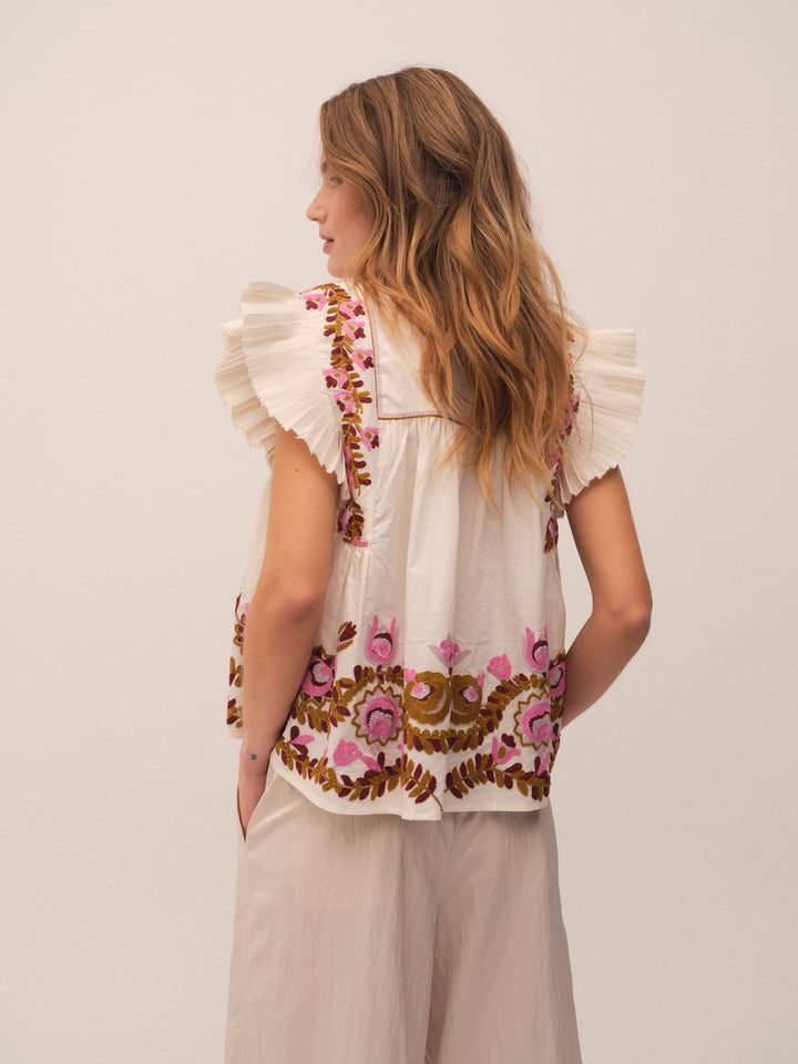 Gossia - Zarinago Blouse G2867 - Off-White Bluser 