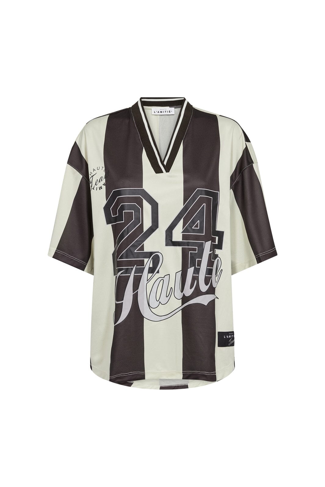 Haute L'Amitié - 24 Ss Stripe Liga Tee HL10533 - Mocca Stripe