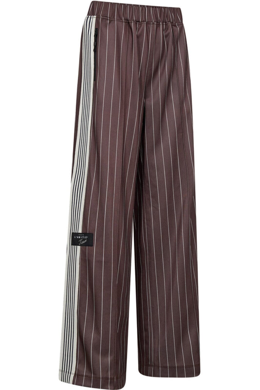 Haute L'Amitié - Baggy Pin Stripe Track Pants HL10493 - Mocca Bukser 