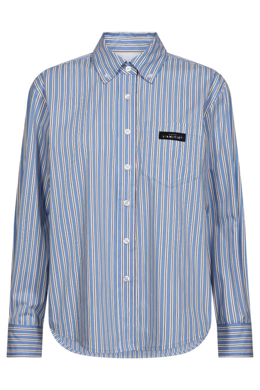 Haute L'Amitié - Button Down Medeira Stripe Shirt Hl11261 - Blue Stripe Skjorter 