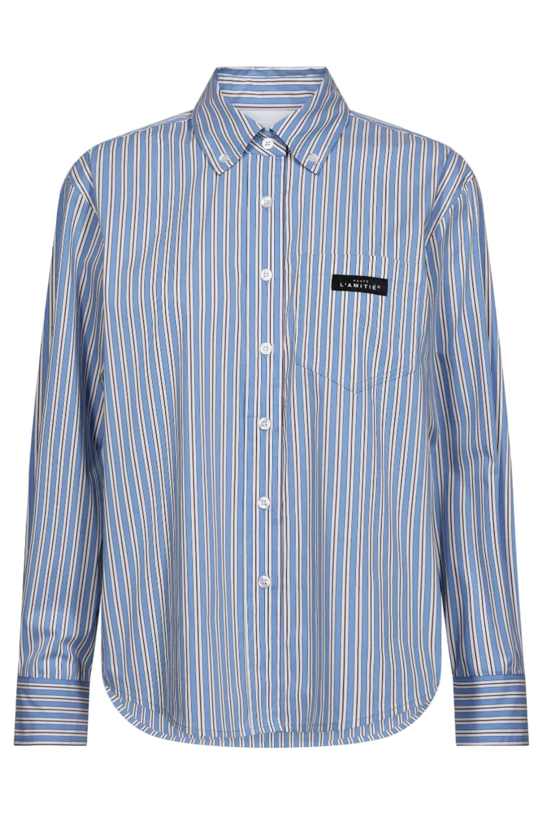 Haute L'Amitié - Button Down Medeira Stripe Shirt Hl11261 - Blue Stripe Skjorter 