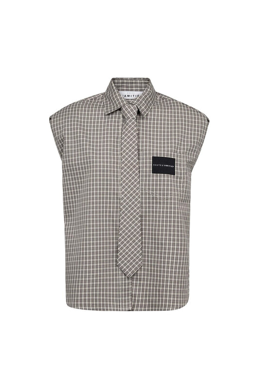 Haute L'Amitié - Chess Ns Tie Shirt HL10720 - Beige