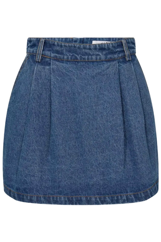 Haute L'Amitié - Denim Pleat Skirt HL10627 - Denim Blue Nederdele 