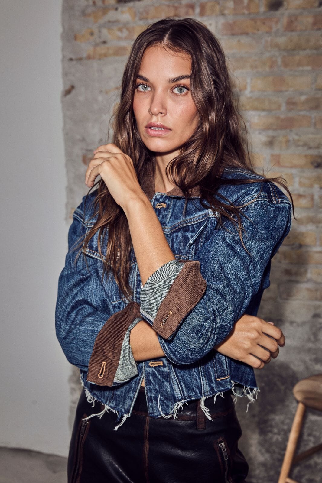 Haute L'Amitié - Denize Crop Denim Jacket HL10440 - Bleached Denim Jakker 