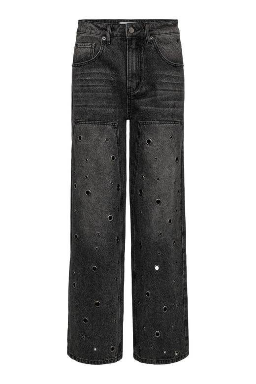 Haute L'Amitié - Eyelet Patch Jeans HL10337 - Stone Jeans 