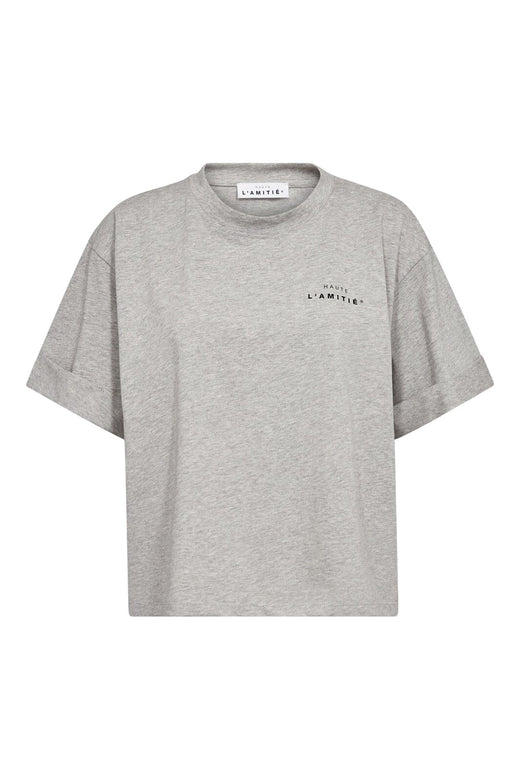 Haute L'Amitié - Hl Crew Neck Crop Tee HL10122 - Grey Melangé