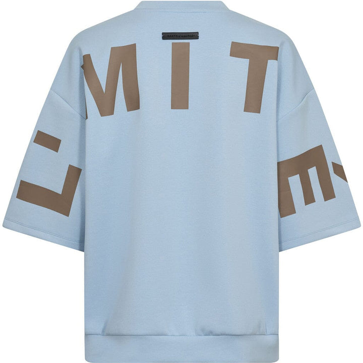 Haute L'Amitié - Maxi Split Ss Logo Sweat HL10461 - Pale Blue Sweatshirts 