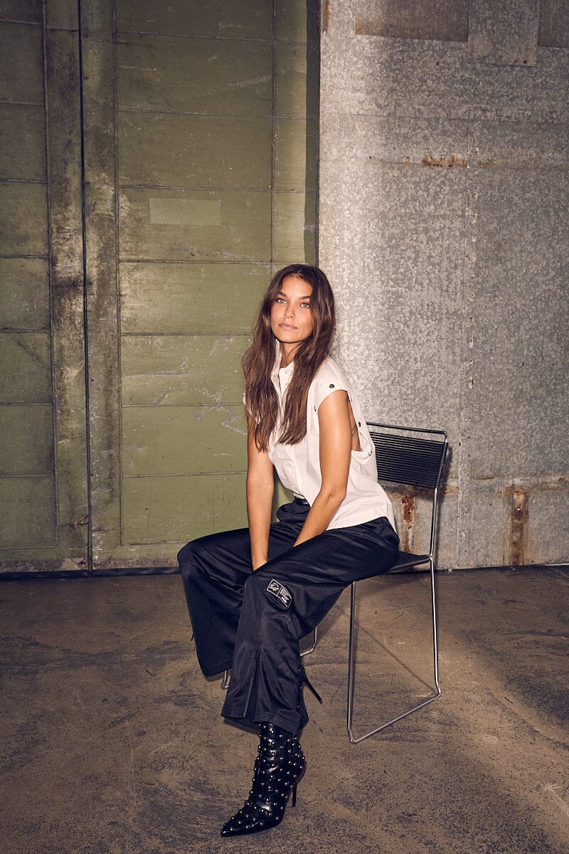 Haute L'Amitié - New Zip Track Pants HL10391 - Black Bukser 