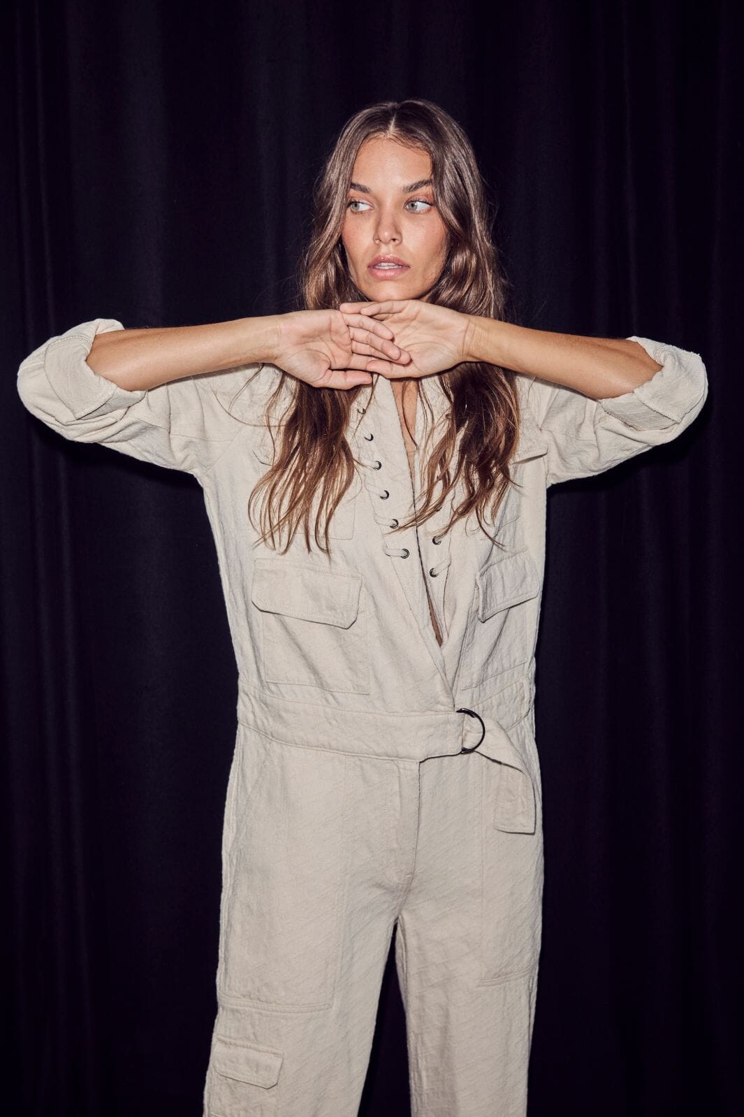 Haute L'Amitié - Pielle Structure Boiler Suit HL10483 - Pearl Jakker 