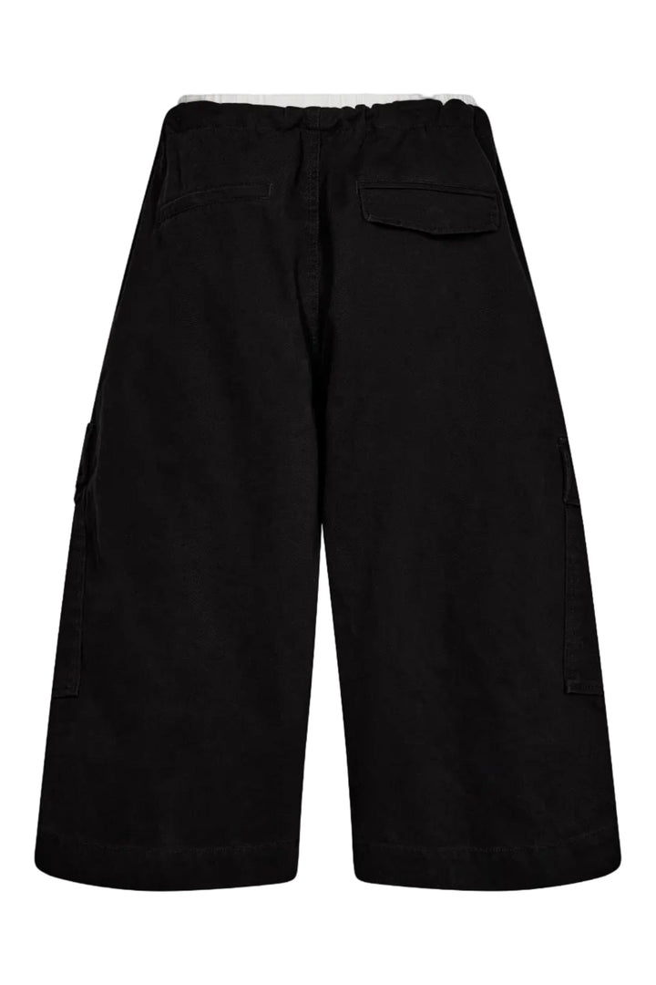 Haute L'Amitié - Pull On Cargo Bermudas Hl11005 - Black Shorts 