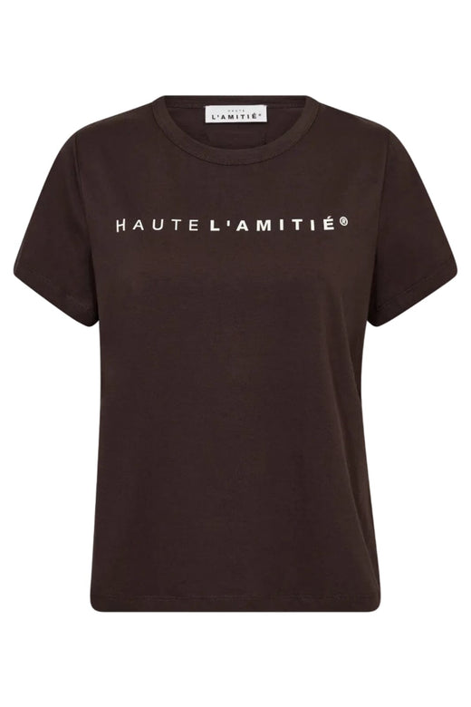 Haute L'Amitié - Rub Logo Tee HL10096 - Mocca T-shirts 