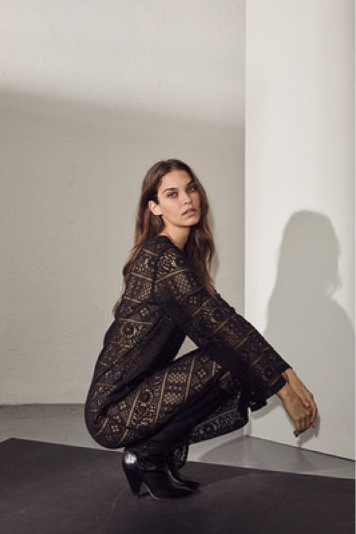 Haute L'Amitié - Utopia Lace Ls Buckle Dress HL10081 - Black Kjoler 