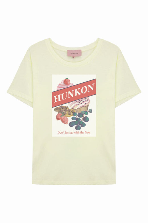 Hunkøn - Sweet Treat T-Shirt 26301 - Light Yellow T-shirts 