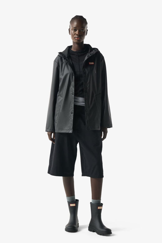 Hunter - Izzy Pu Hooded Jacket Haru0012251hb - Black Regnjakker 