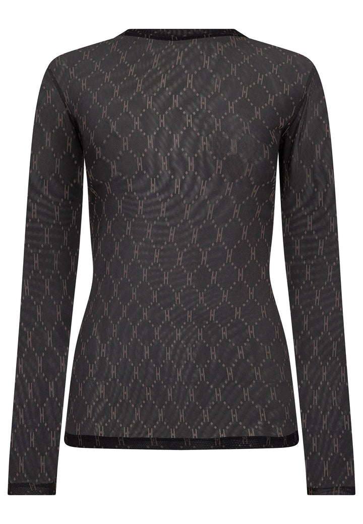 Hype The Detail - Mesh Blouse 320-15 - 50 - Black Bluser 