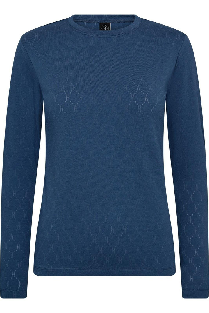 Hype The Detail - Tee L/S, Cotton 600-14 - 48 - Blå Toppe 