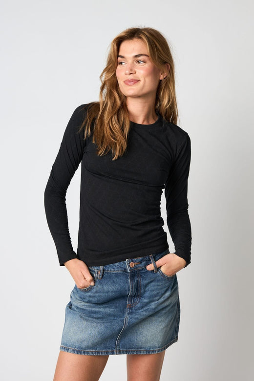 Hype The Detail - Tee L/S, Cotton 600-14 - 9 - Black Toppe 