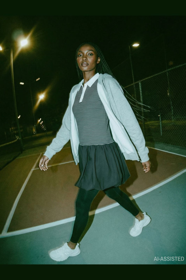 Hypedrop - Hdyuna Ss Polo Balloon Dress 32000587 - 5140141 - Black