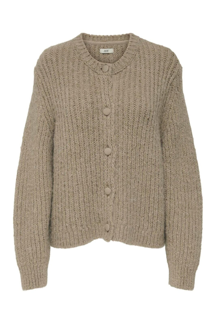 JDY - Jdyadela L/S Button Cardigan Knt - 4881238 Beige Melange