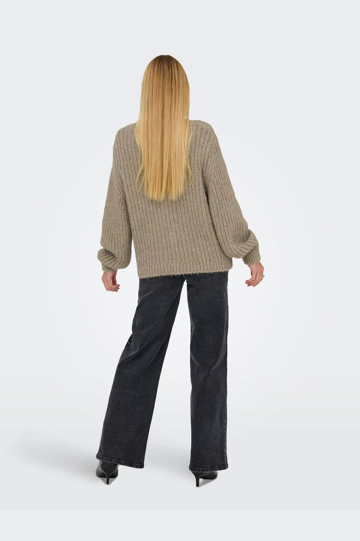 JDY - Jdyadela L/S Button Cardigan Knt - 4881238 Beige Melange