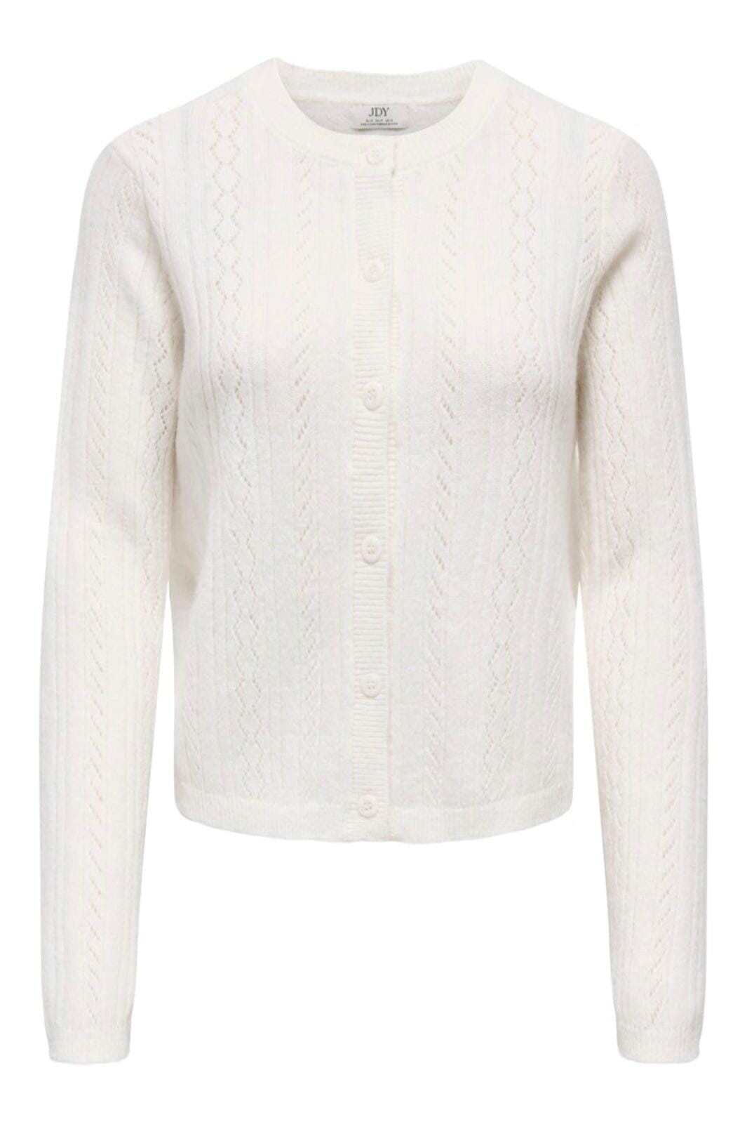 JDY - Jdyapril Life L/S O-Neck Cardigan Knt - 4989001 Bright White Melange Cardigans 