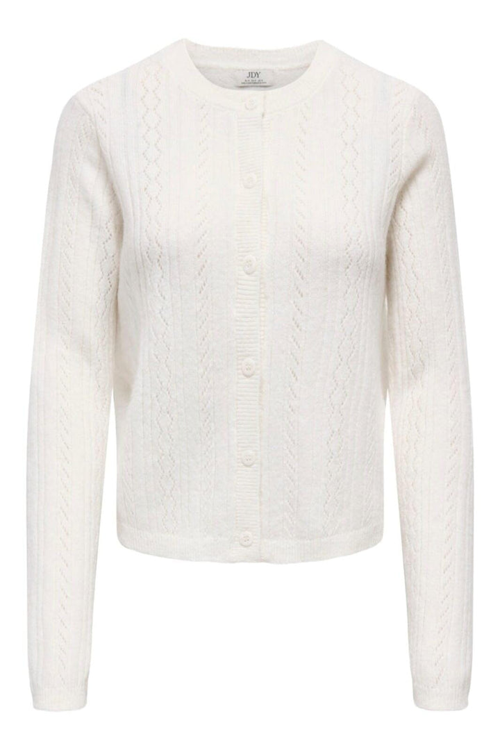 JDY - Jdyapril Life L/S O-Neck Cardigan Knt - 4989001 Bright White Melange Cardigans 