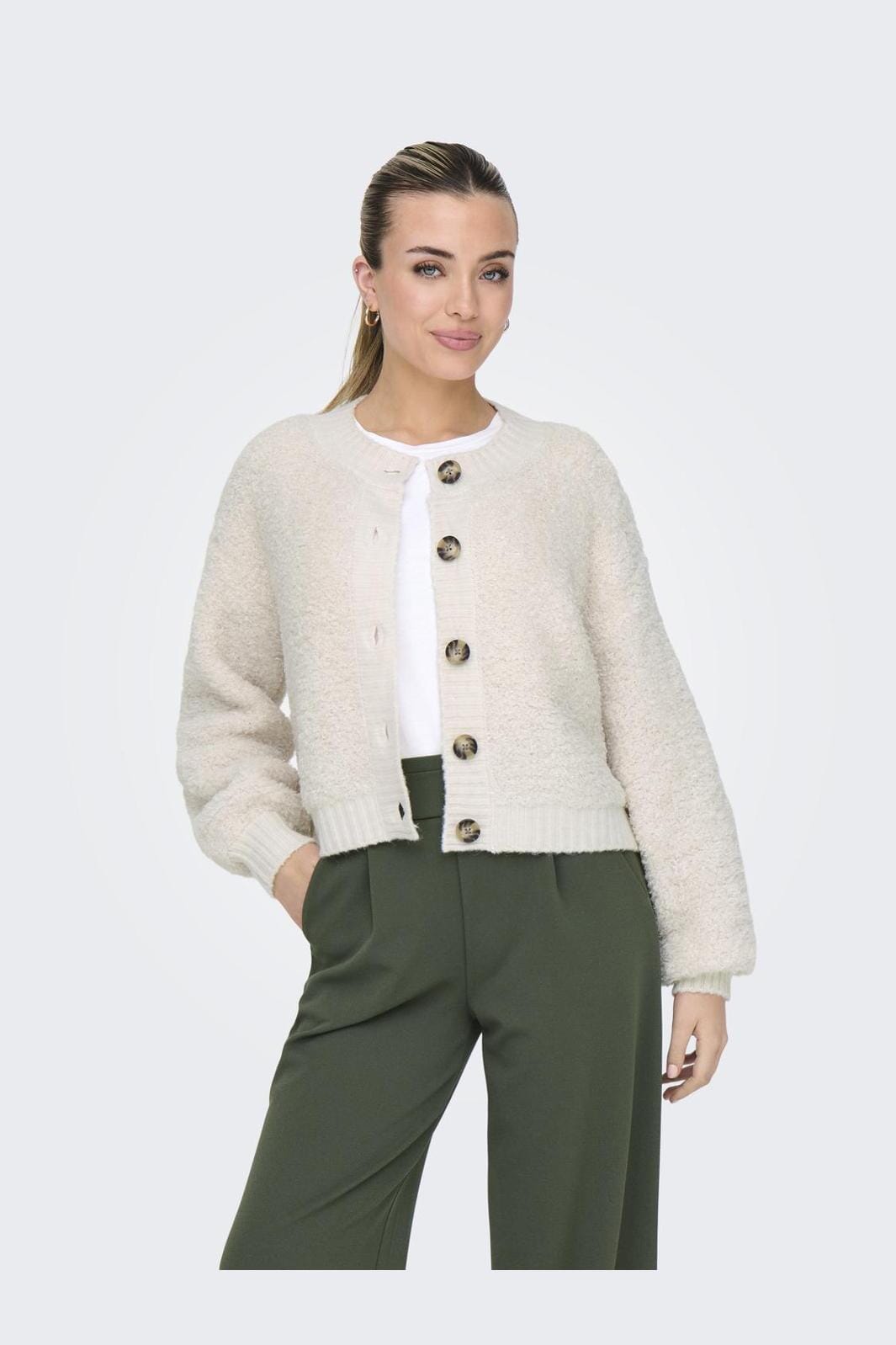 JDY - Jdyeira Life L/S Oneck Cardigan Knt - 4638737 Birch