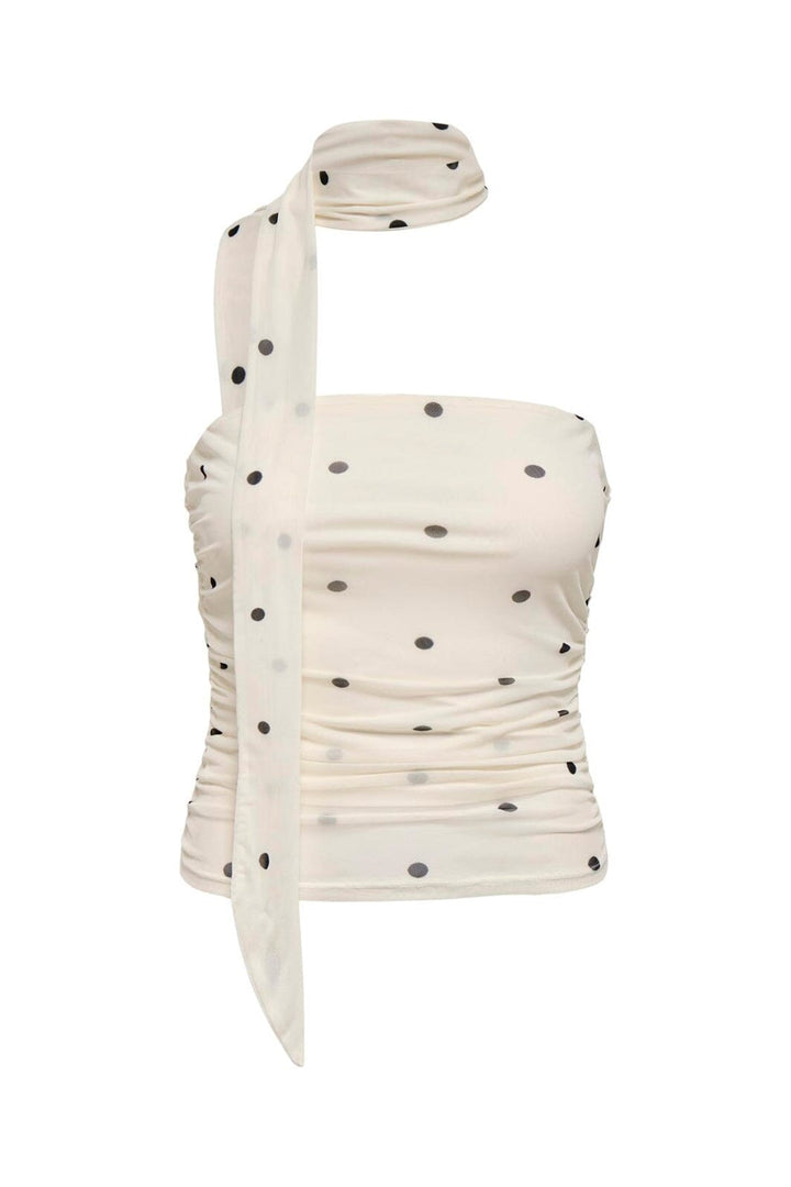 JDY - Jdyelsa Mesh Tube Top - 5104945 Pristine Black Dots