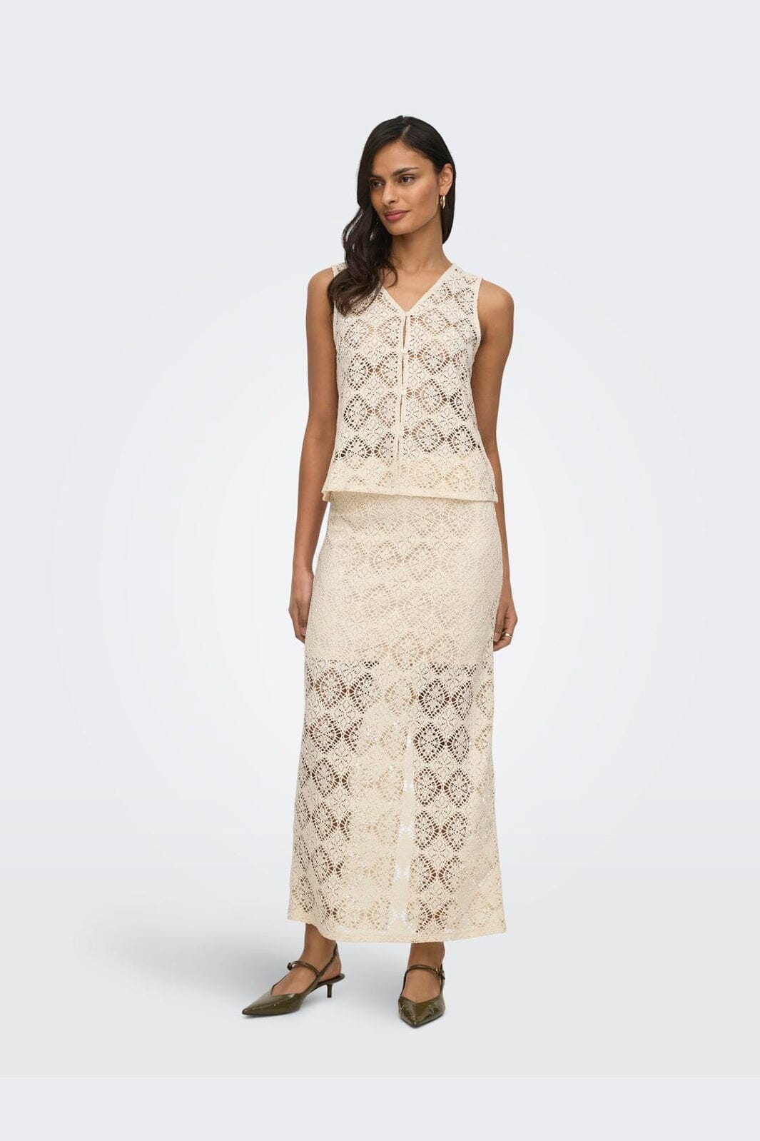 JDY - Jdyeva Maxi Skirt Dia - 5014408 Birch