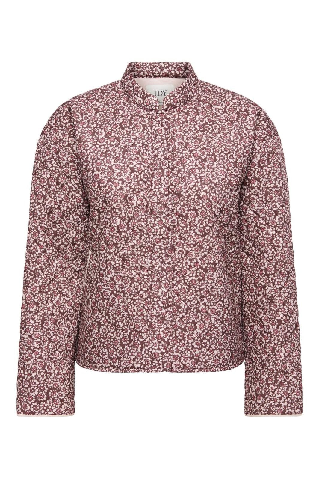 JDY - Jdyfia L/S Quilt Shacket - 4971473 Madder Brown Peach Dust Ditsy Flower