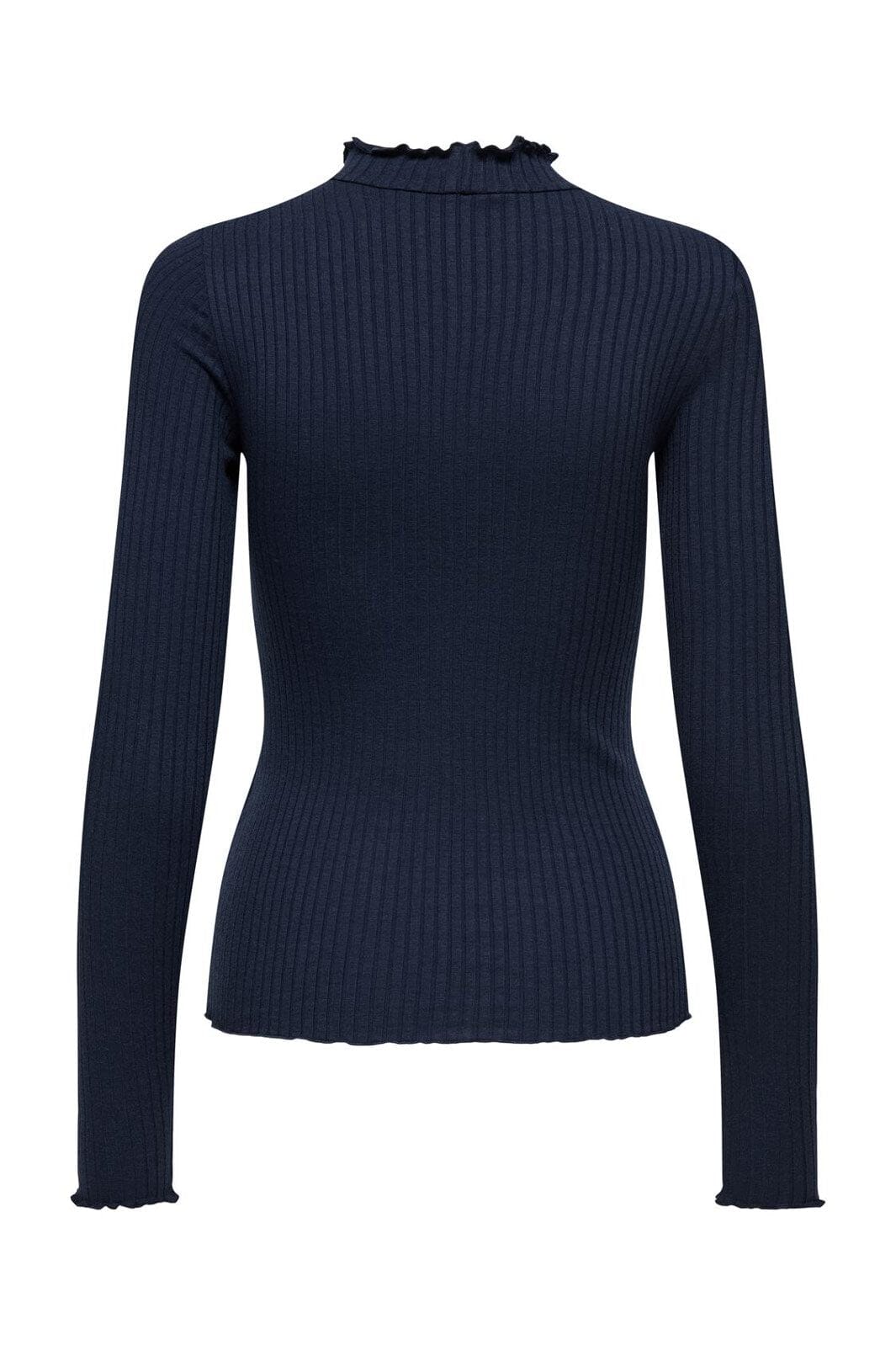 JDY - Jdyfransiska Life L/S Hi-Nck Top Jr - 4890763 Navy Blazer