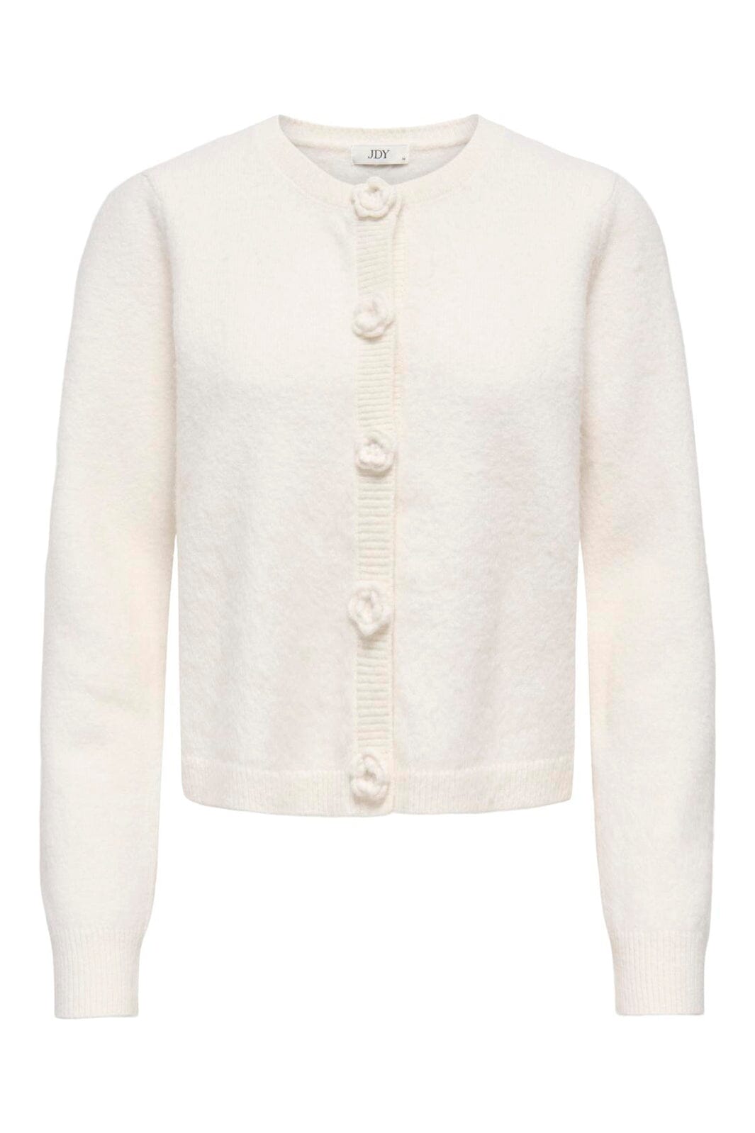 JDY - Jdyhaylee L/S Flower Cardigan Knt - 5025997 Antique White Melange