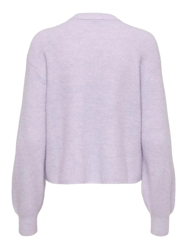 JDY - Jdylumi Life L/S Button Cardiga Knt - 5010966 Pastel Lilac Melange Cardigans 