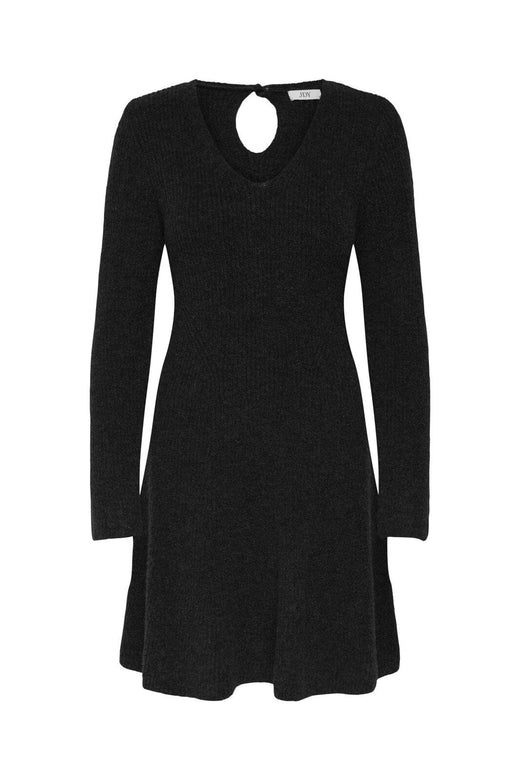 JDY - Jdynova L/S V-Neck Skater Dress Knt - 4907585 Black