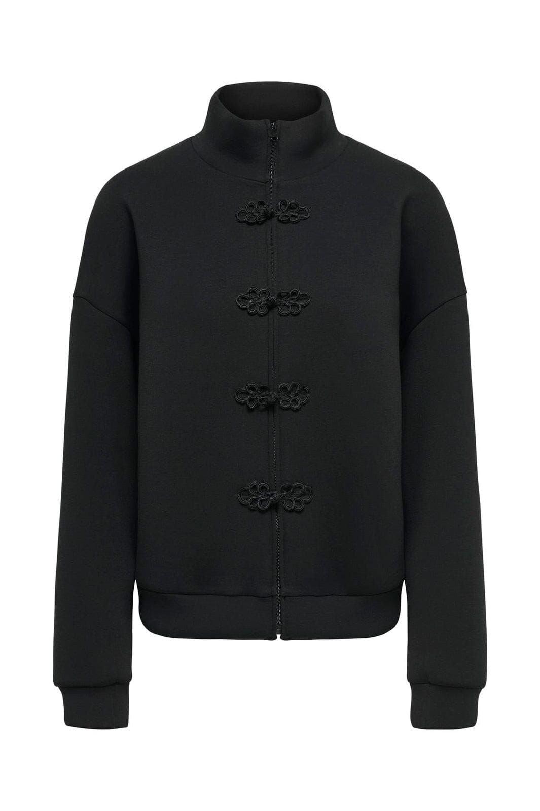 JDY - Jdysabrina L/S Scuba Mandarin Sweat - 5242022 Black