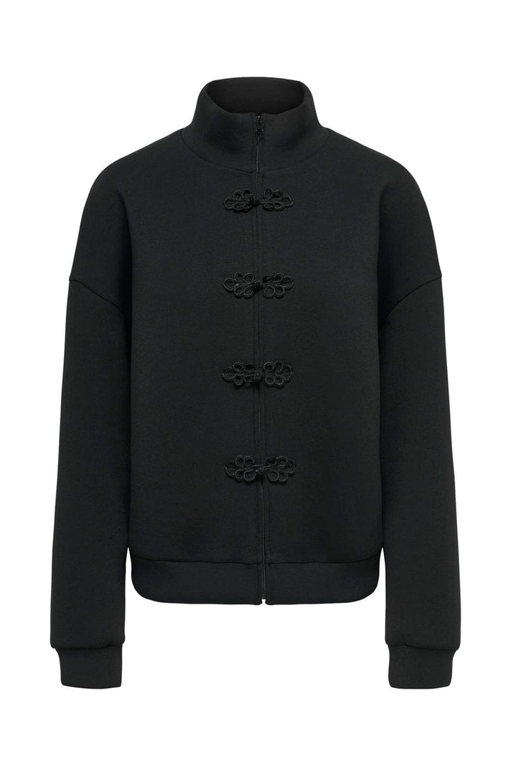 JDY - Jdysabrina L/S Scuba Mandarin Sweat - 5242022 Black
