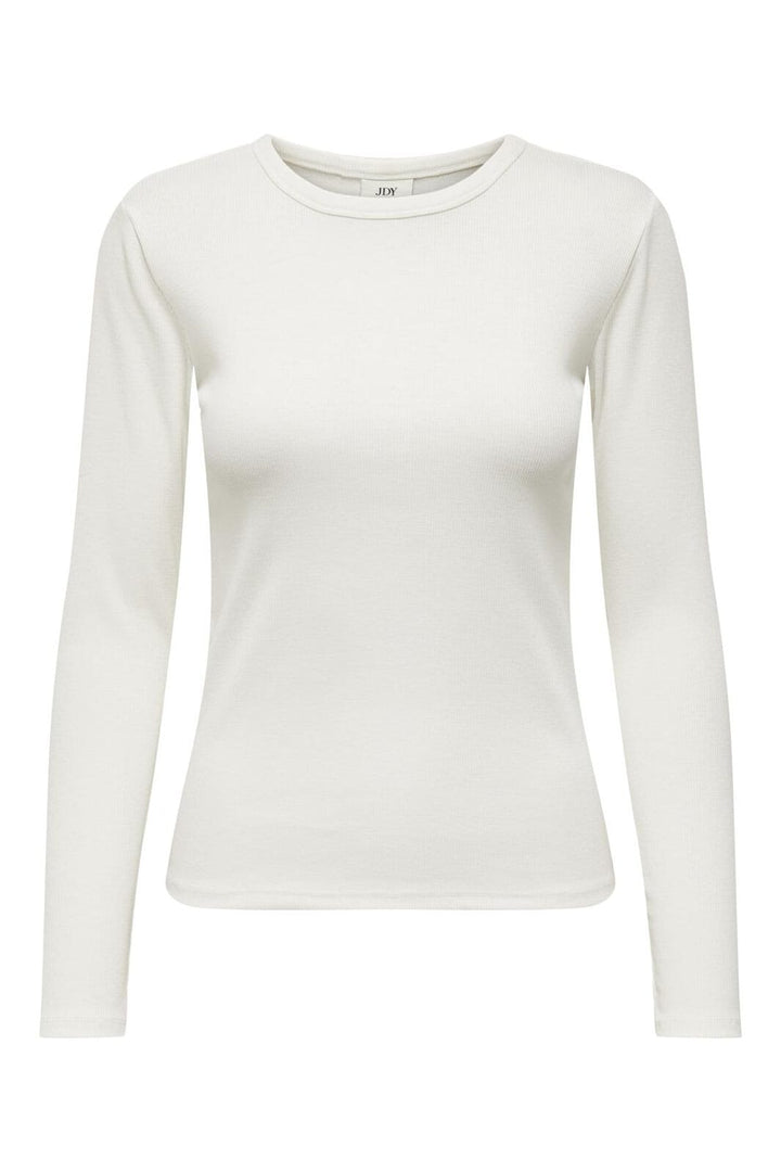 JDY - Jdysolar L/S O Neck Top Dia - 4381391 Cloud Dancer